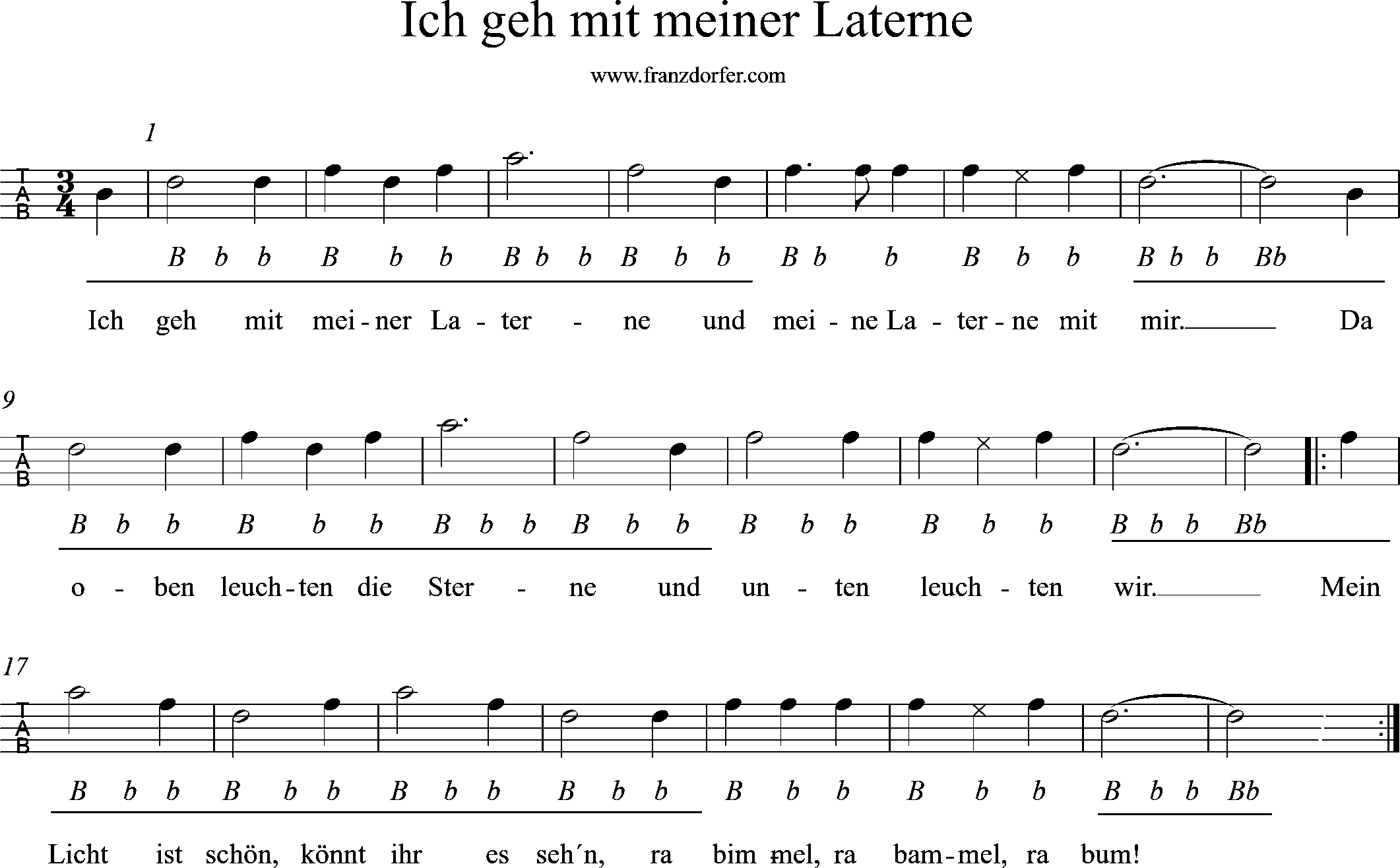 Ich geh mit meiner Laterne